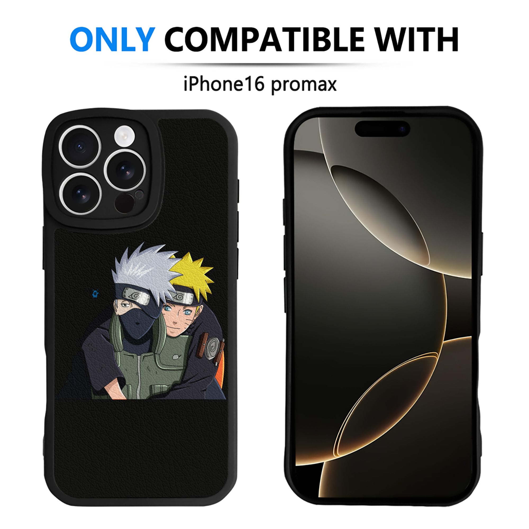 （画像用） NARUTO -ナルト- はたけ カカシ Hatake Kakashi 【iPhone 16シリーズ対応】シリコンスマホケース（レザー調） 材質：シリコン